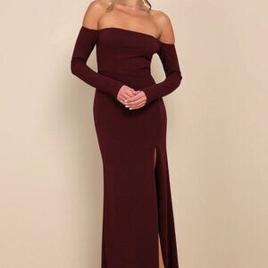 Lulus Off-the-Shoulder Maxi Dress